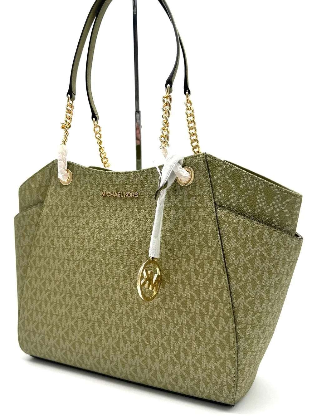 Michael Kors Jet Set Large Signature Logo Shoulder Bag - Oregano